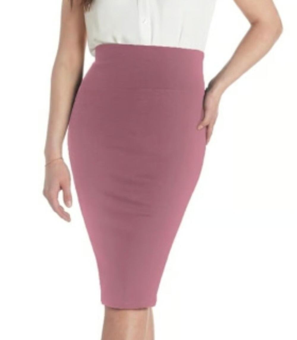 NWT HYBRID AND COMPANY Dark Rose Stretchy Pencil Skirt in Size Medium